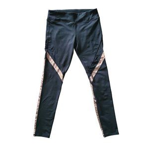 Fabletics US Women's Size S Mid-Rise Mesh Powerhold Leggings Metallic